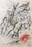 ljubo-radovancevic-2003-susret-civiliyacija-tehnika-frotaz-galeboov-pero-akrilik-50x67-cm